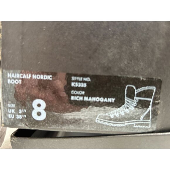 J.crew Haircalf Nordic Leopard Print Boots W/ Black Sheep Fur Size 8 EU 38.5 New - Picture 5 of 7